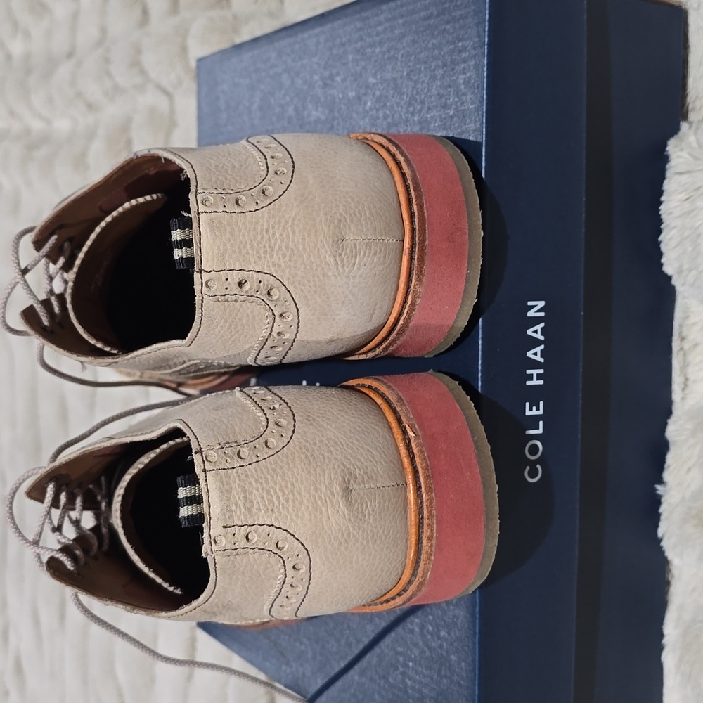 Wingtip suede Cole Haan men's shoes. Size 12 - Picture 2 of 7